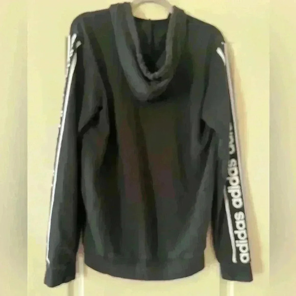 Men’s Adidas Hoodie Sweatshirt with Logo on Sleeves Men Size Medium - Picture 11 of 12